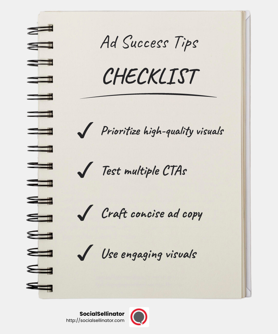 58% ROAS uplift with personalized ads - dynamic creative optimization facebook infographic checklist-notebook