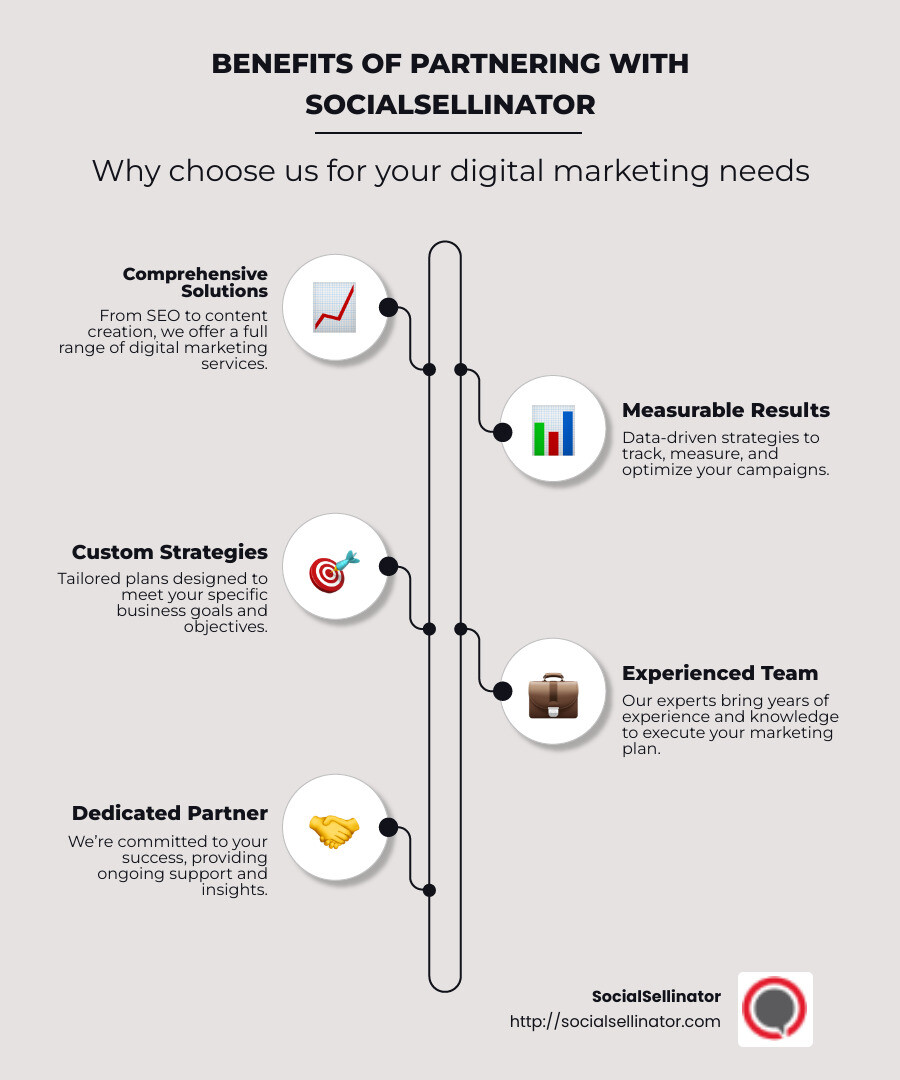 SocialSellinator: Your Partner in Digital Marketing Success - digital marketing agency San Jose, CA infographic infographic-line-5-steps-neat_beige