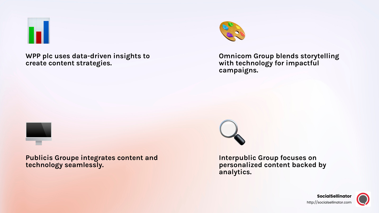 Leading Content Marketing Agencies of 2024 - content marketing agency infographic 4_facts_emoji_light-gradient