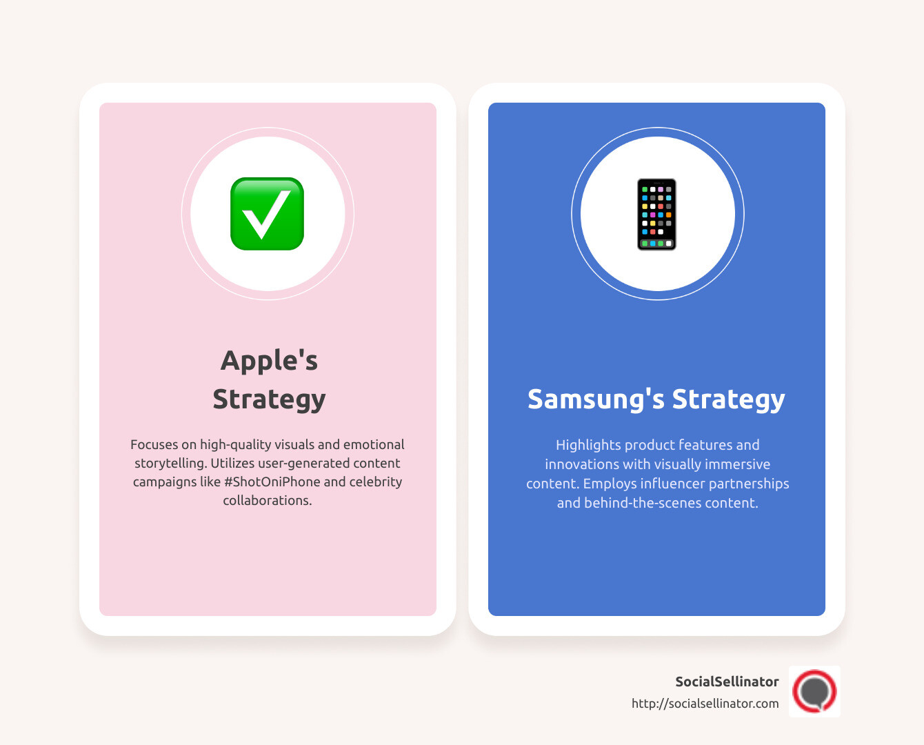 Apple vs Samsung infographic - apple content marketing infographic comparison-2-items-casual