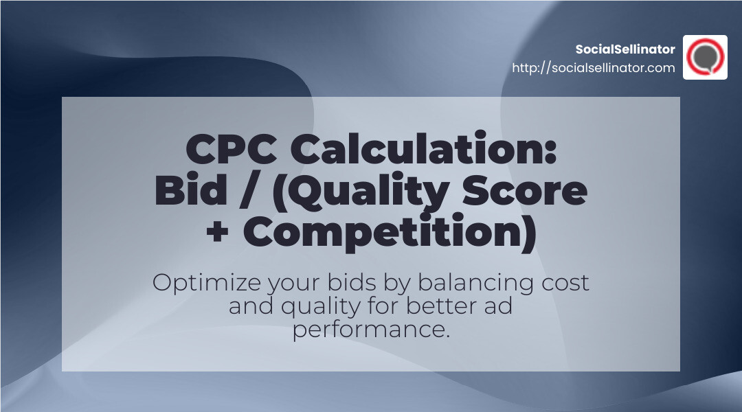 CPC Formula - pay per click bid management infographic simple-stat-landscape-abstract