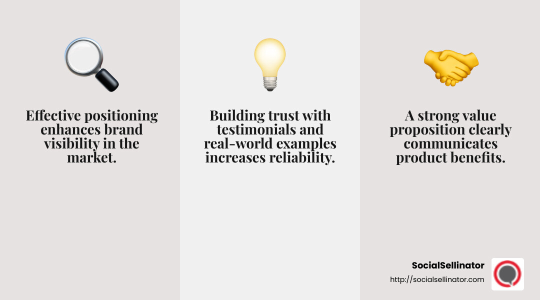 Example of a trust-building testimonial - product marketing content strategy infographic 3_facts_emoji_grey