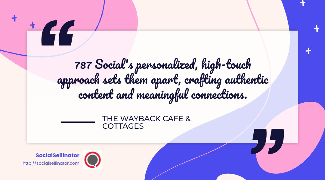 Quote from 787 Social Client - Social media marketing Austin infographic simple-quote-landscape-colorful