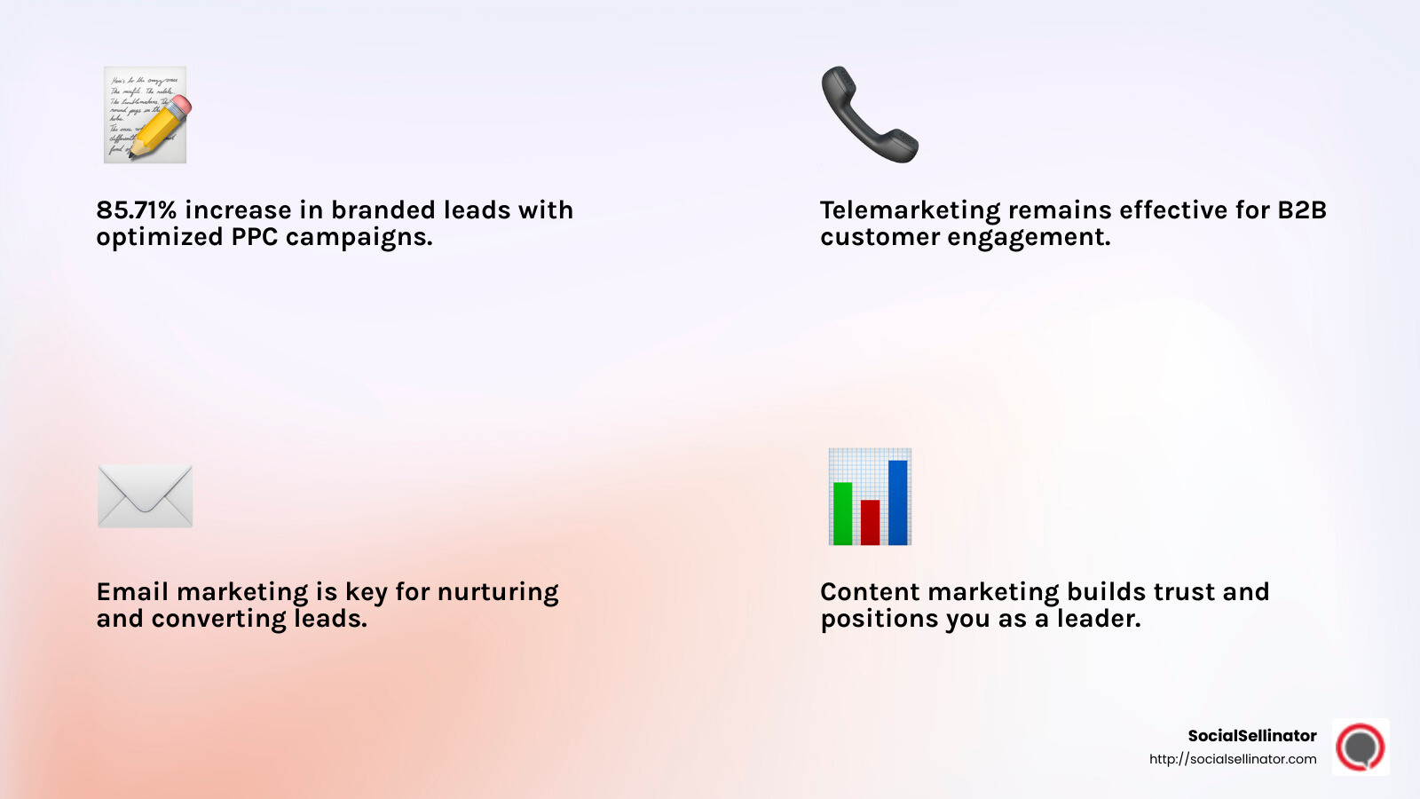 Email marketing effectiveness - companies looking for leads infographic 4_facts_emoji_light-gradient