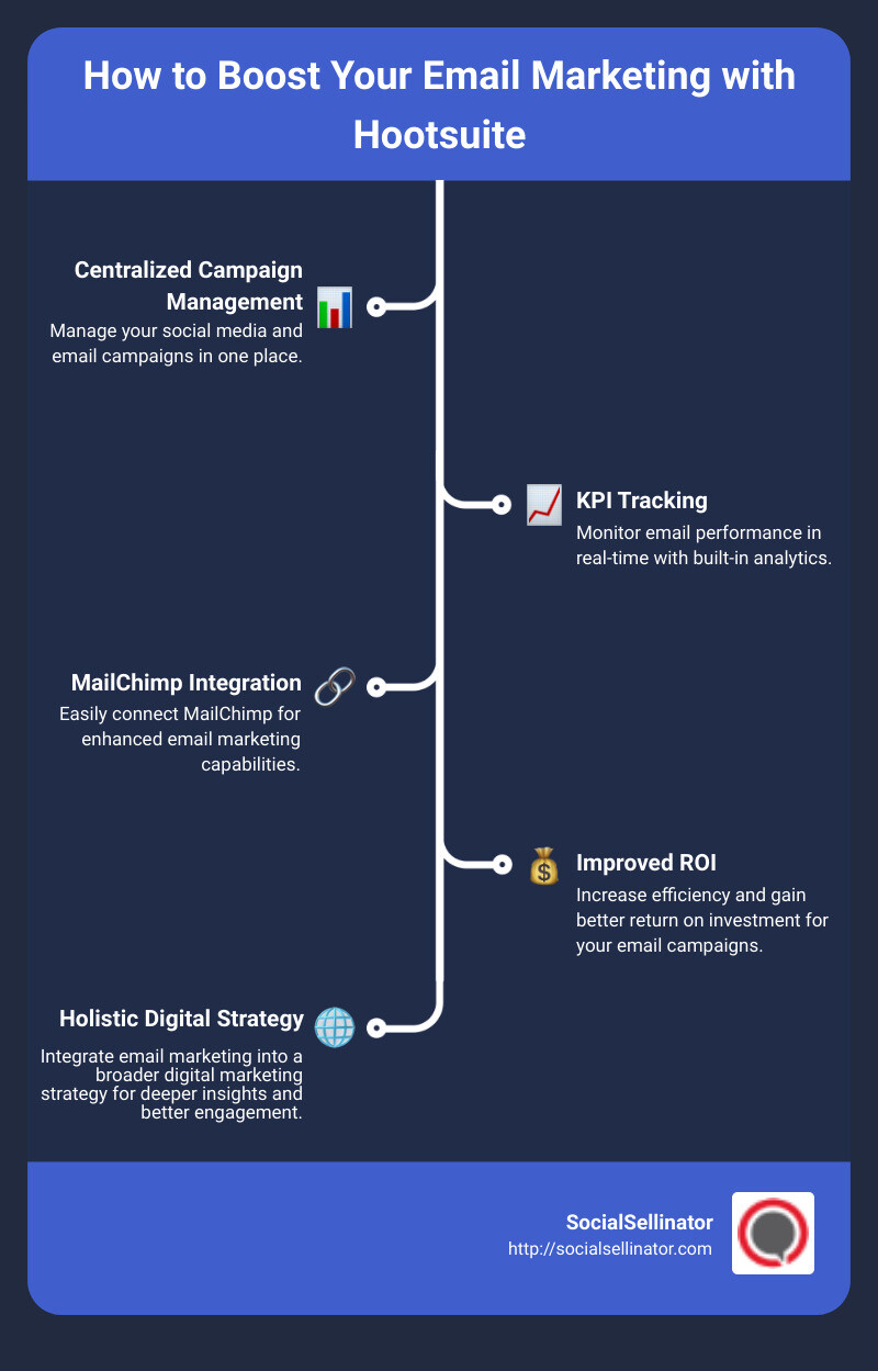 Boosting Email Marketing with Hootsuite - hootsuite email marketing infographic infographic-line-5-steps