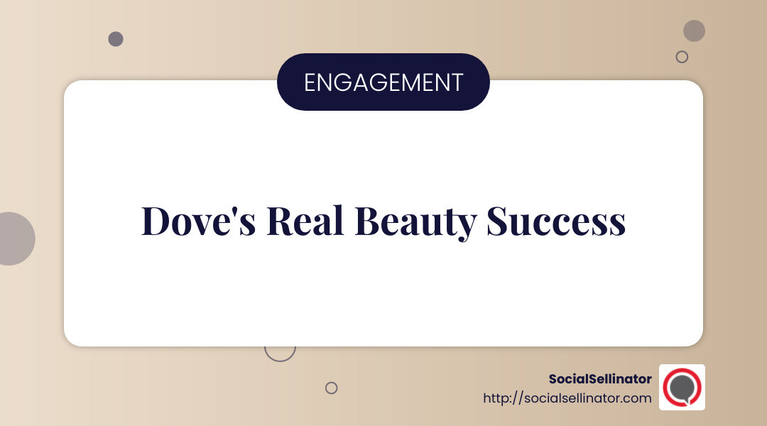 Dove's campaign stat - online marketing success stories infographic simple-info-landscape-card