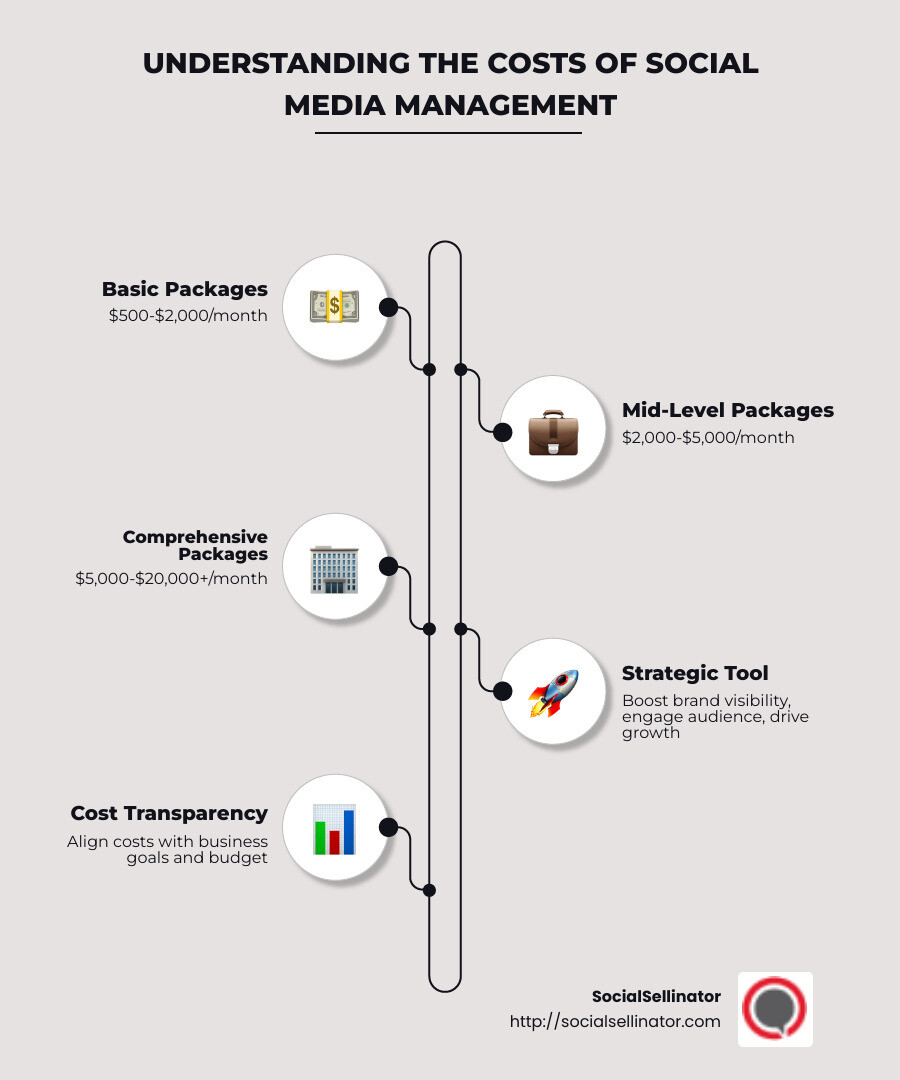 social media management pricing infographic - price of social media management infographic infographic-line-5-steps-neat_beige