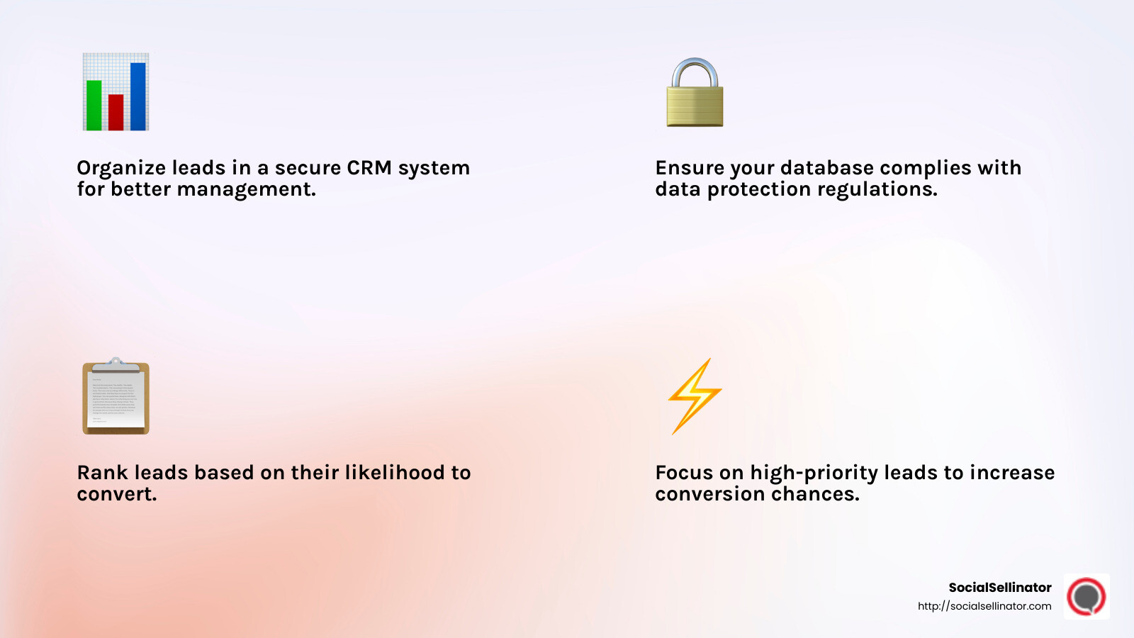 Lead qualification and ranking - lead generation ad sales infographic 4_facts_emoji_light-gradient