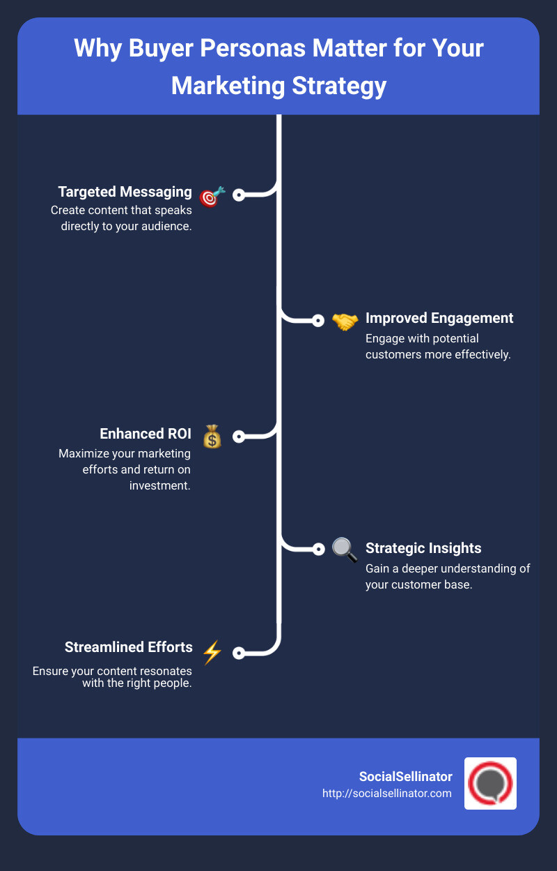 How to Create Buyer Personas - buyer personas template infographic infographic-line-5-steps