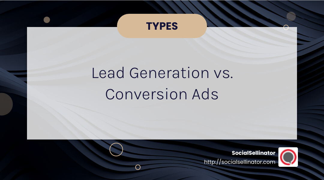 Lead Generation and Conversion Ads Flowchart - lead generation ad sales infographic simple-info-landscape-card-dark