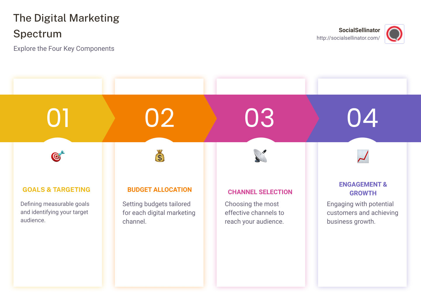 Digital Marketing Infographic - best definition of digital marketing infographic pillar-4-steps