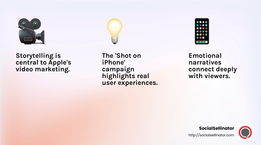 Emotionally resonant stories connect with viewers - apple video marketing infographic 3_facts_emoji_light-gradient
