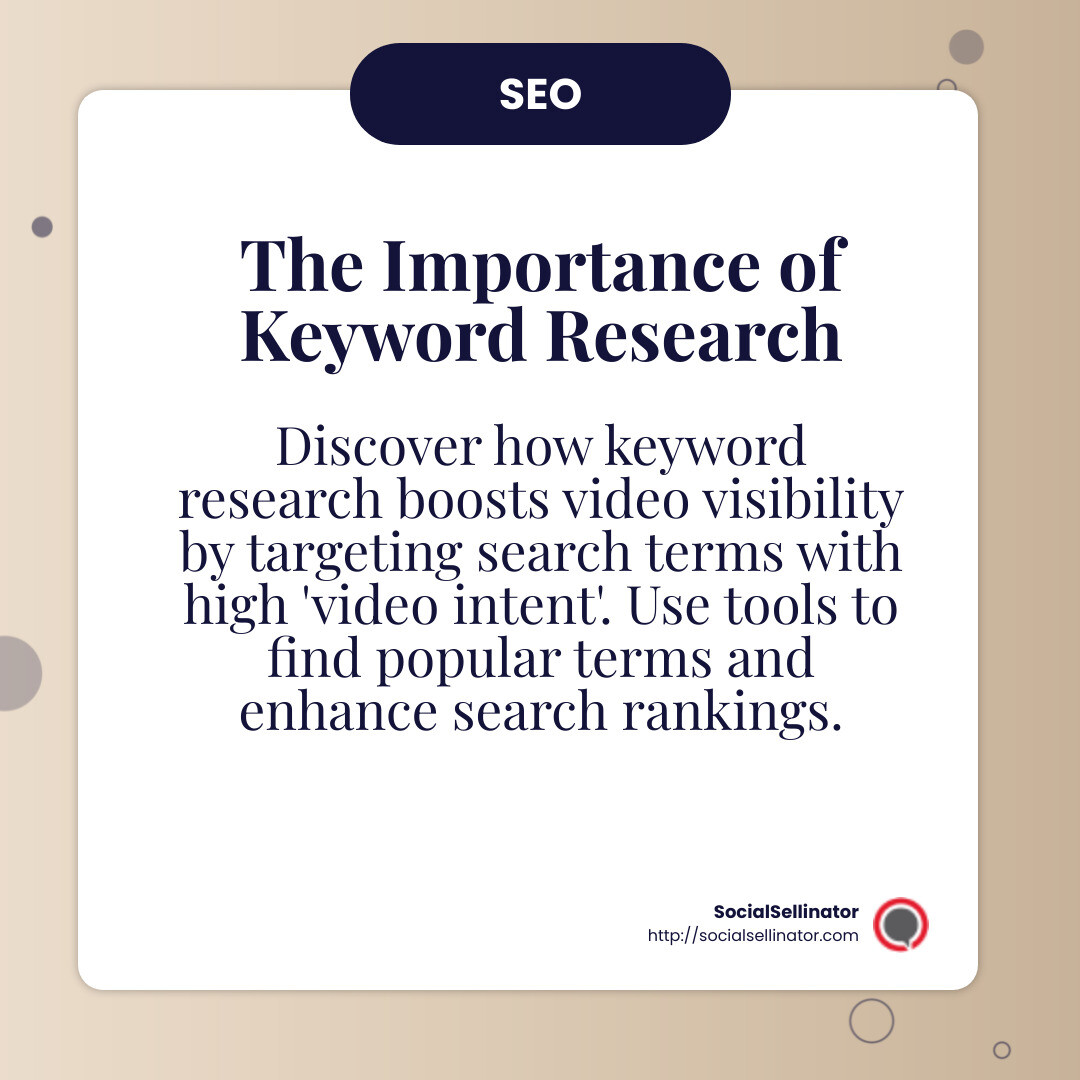 Video SEO Keyword Research - Video SEO optimization infographic simple-info-card