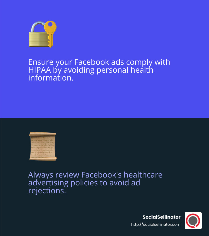 HIPAA compliance is essential for healthcare ads on Facebook - Facebook Ads for Healthcare infographic 2_facts_emoji_blue
