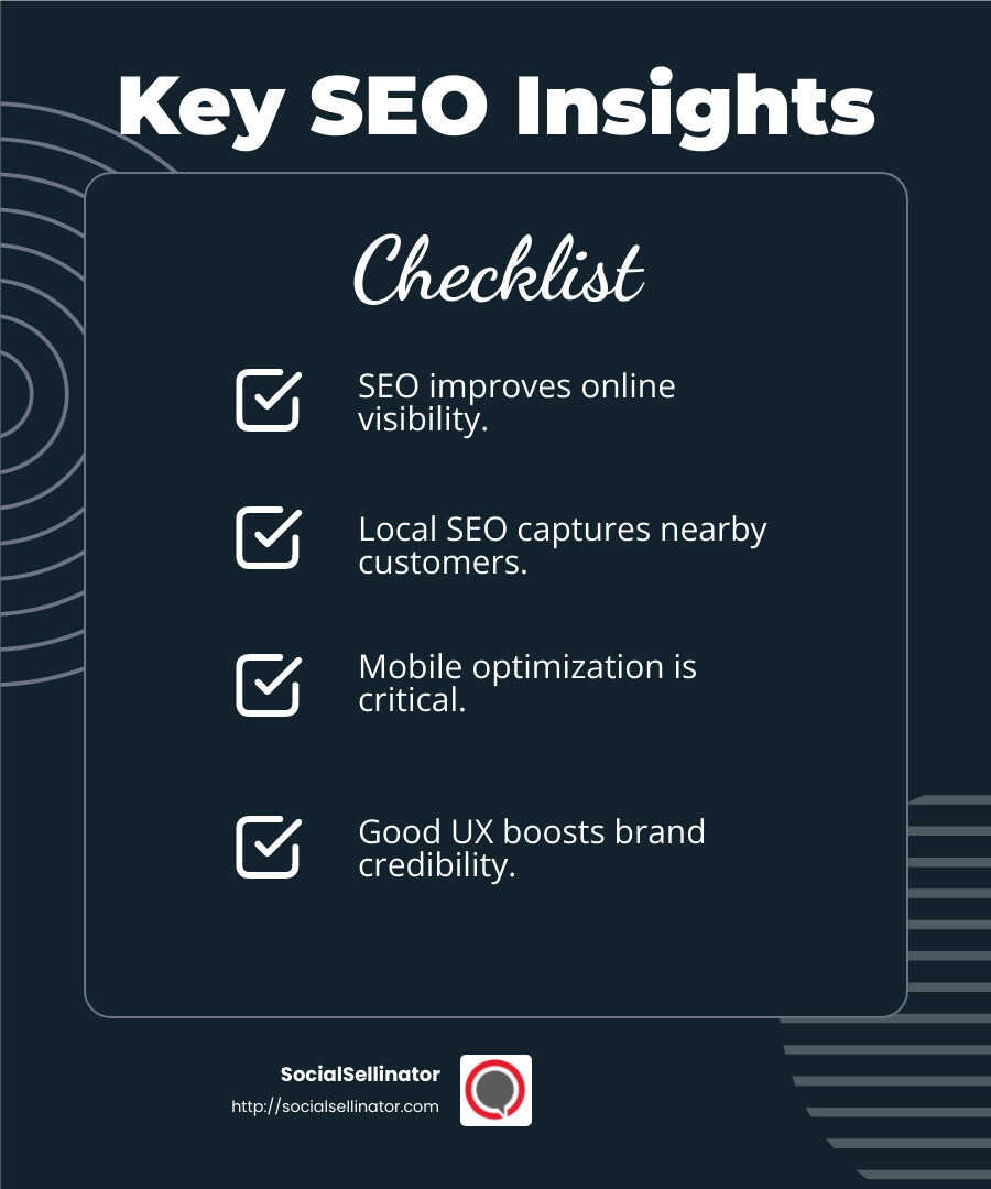The importance of SEO in web design - seo web design los angeles infographic checklist-dark-blue
