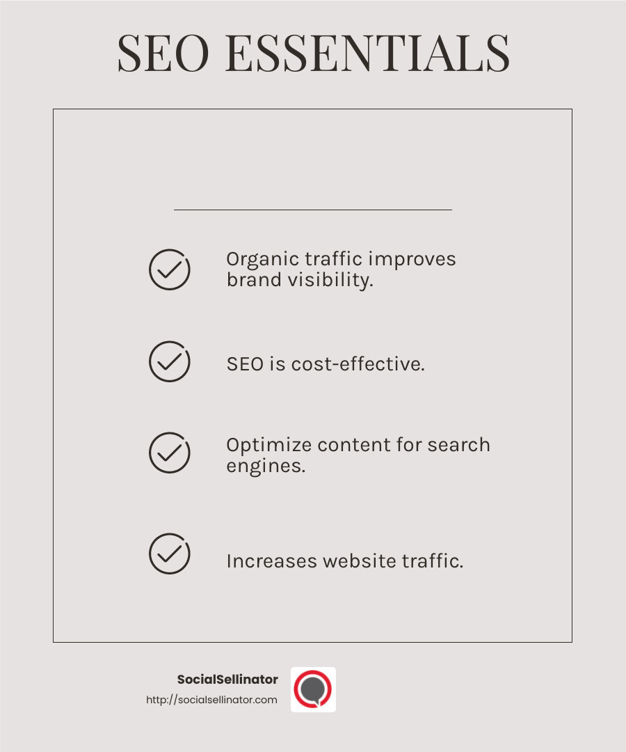 SEO Importance - customer acquisition strategies infographic checklist-light-beige