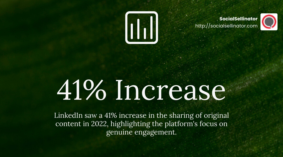 LinkedIn engagement statistics - LinkedIn for content creators infographic simple-stat-landscape-green