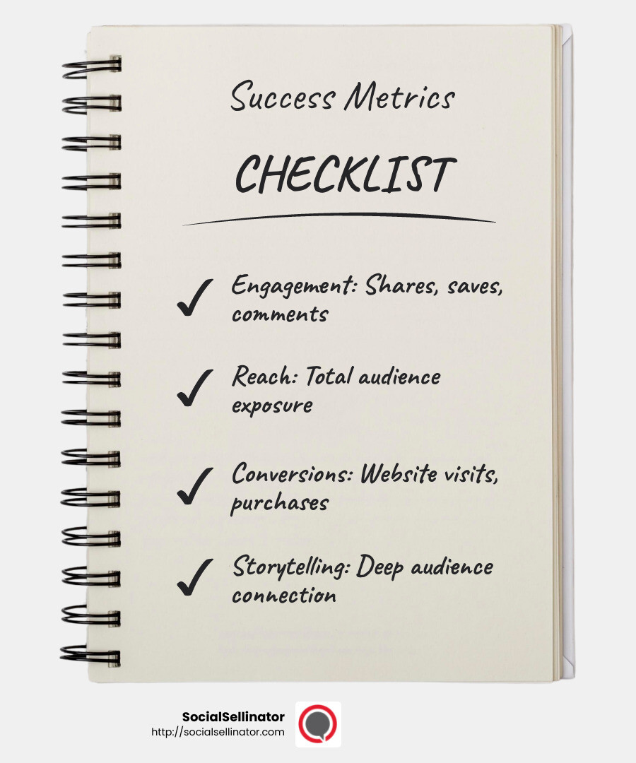 Engagement metrics infographic - Social media influencer collaboration infographic checklist-notebook
