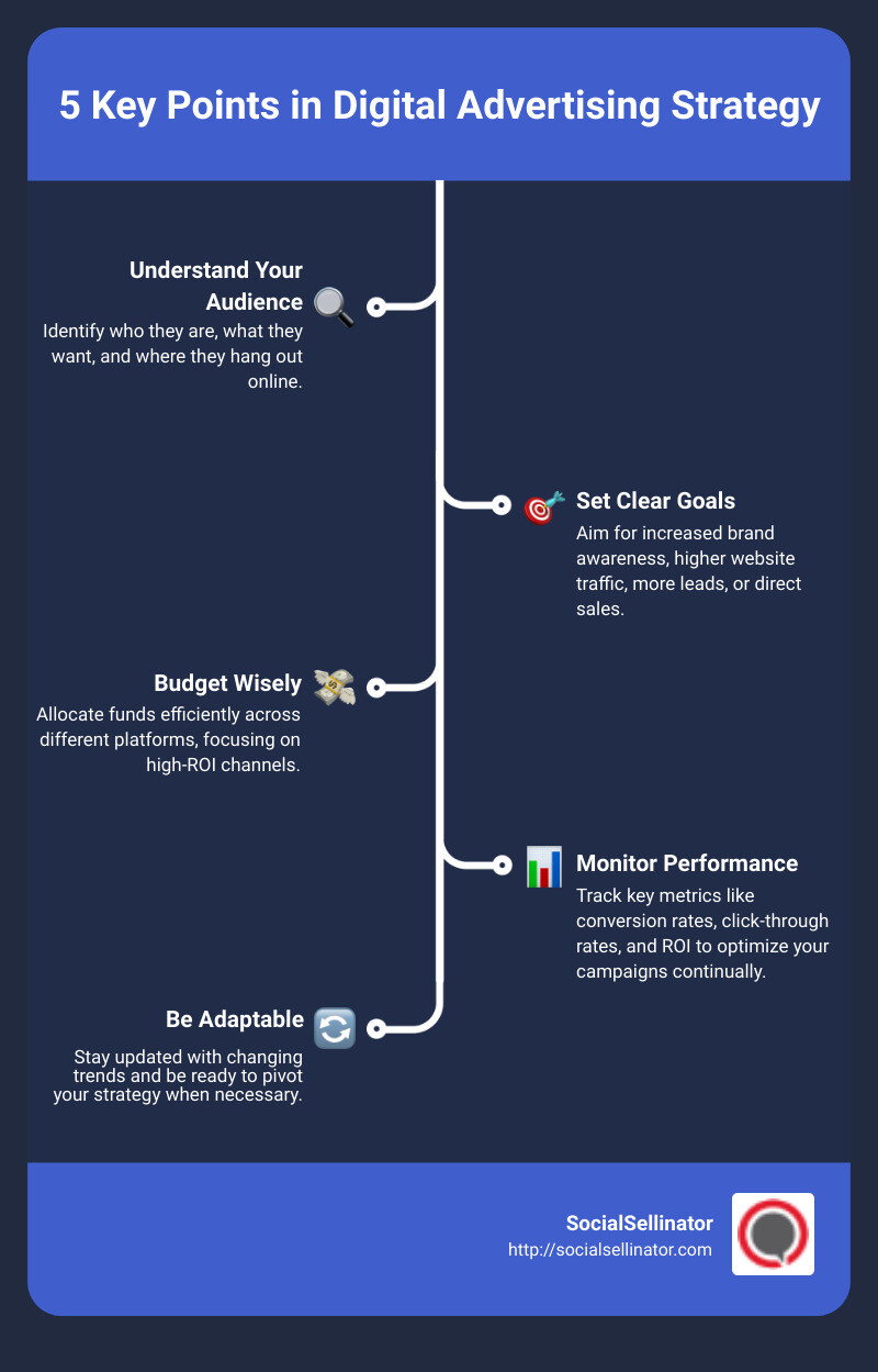 Key Points Infographic - digital advertising strategy infographic infographic-line-5-steps
