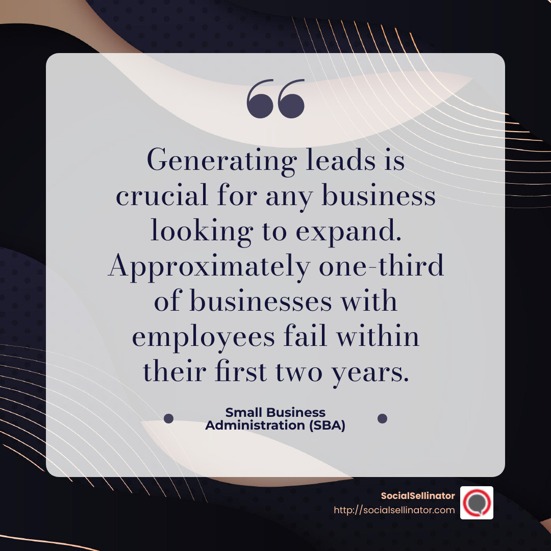 Importance of Lead Generation - best way to get leads for business infographic simple-quote-dark