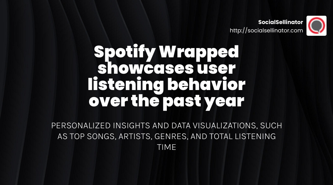 Spotify Wrapped Stat - a social campaign infographic simple-stat-landscape-dark