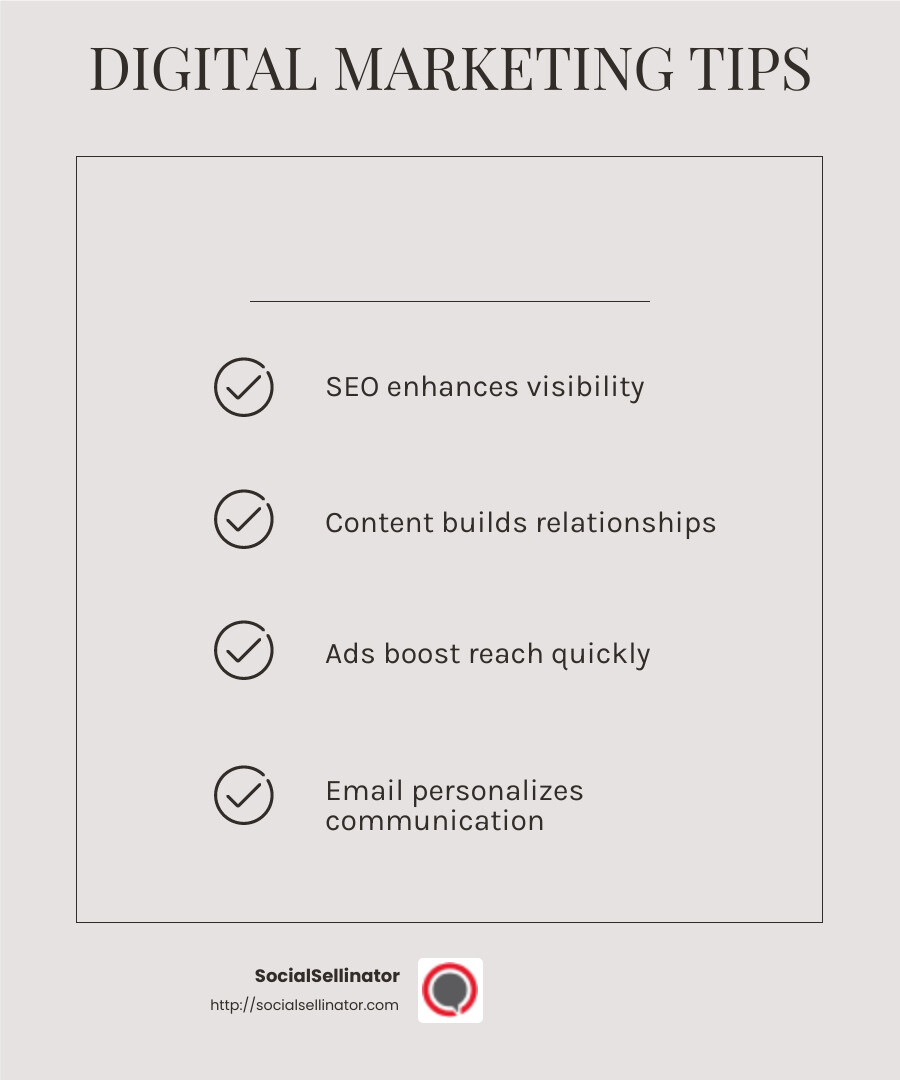 Effective digital communication can dramatically improve customer engagement. - complete digital marketing solution infographic checklist-light-beige