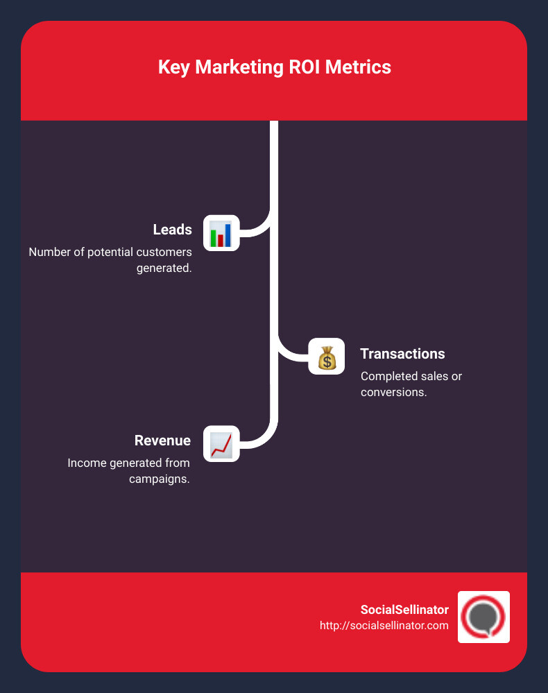 infographic on key marketing roi metrics - marketing roi metrics infographic infographic-line-3-steps