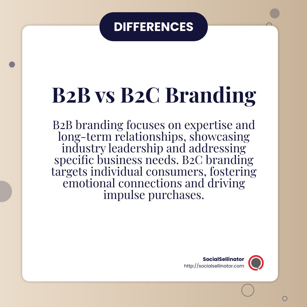 B2B vs B2C Branding Differences - b2b branding examples infographic simple-info-card